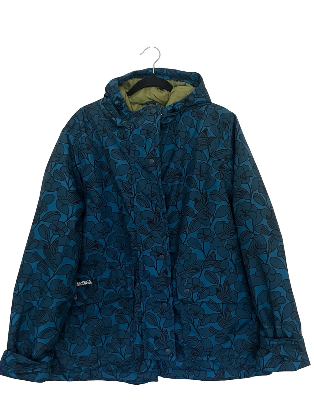 Regatta x Orla Kiely Blue Floral Waterproof Hooded Jacket NWT UK 18 / XXL